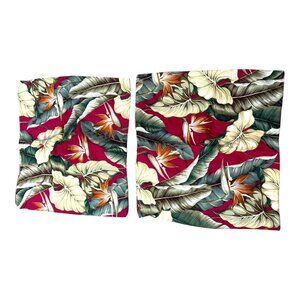 Outdoor Hawaiian Tropical Floral Pillow Sham Covers Set Of 2 Bird Of Paradise